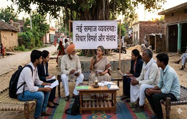 नई समाज व्यवस्था की ओर सामूहिक यात्रा