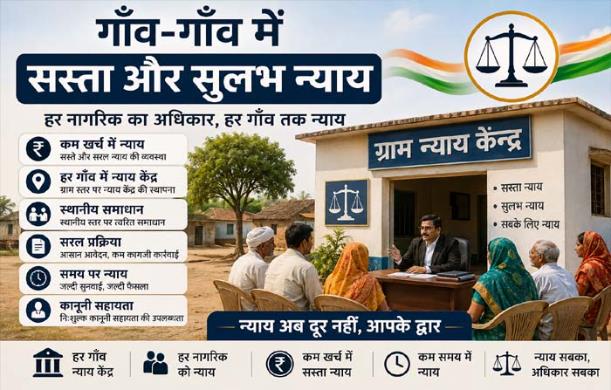 गाँव-गाँव में सस्ता और सुलभ न्याय का प्रस्ताव